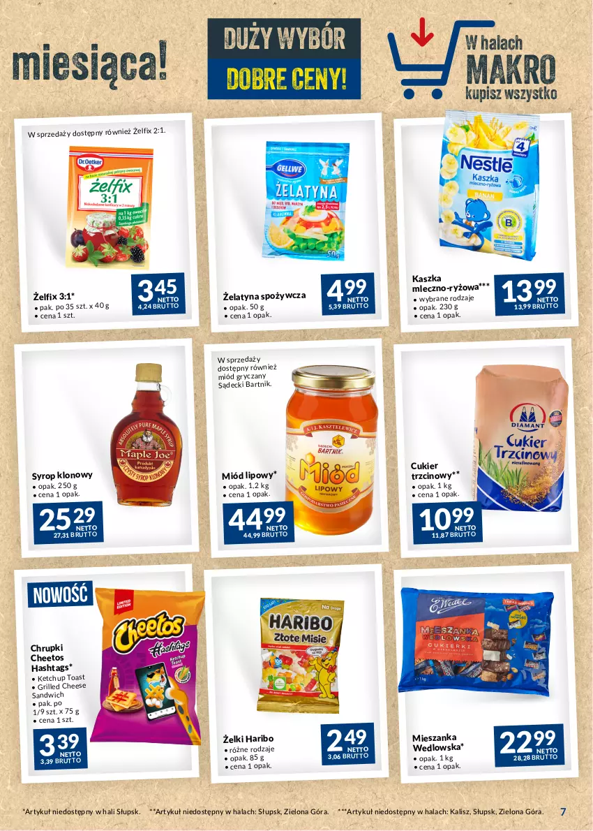 Gazetka promocyjna Makro - Najlepsze oferty - oferta z alkoholem - ważna 02.05 do 29.05.2023 - strona 7 - produkty: Cheetos, Chrupki, Cukier, Grill, Gry, Haribo, Ketchup, Mieszanka wedlowska, Miód, Ryż, Syrop