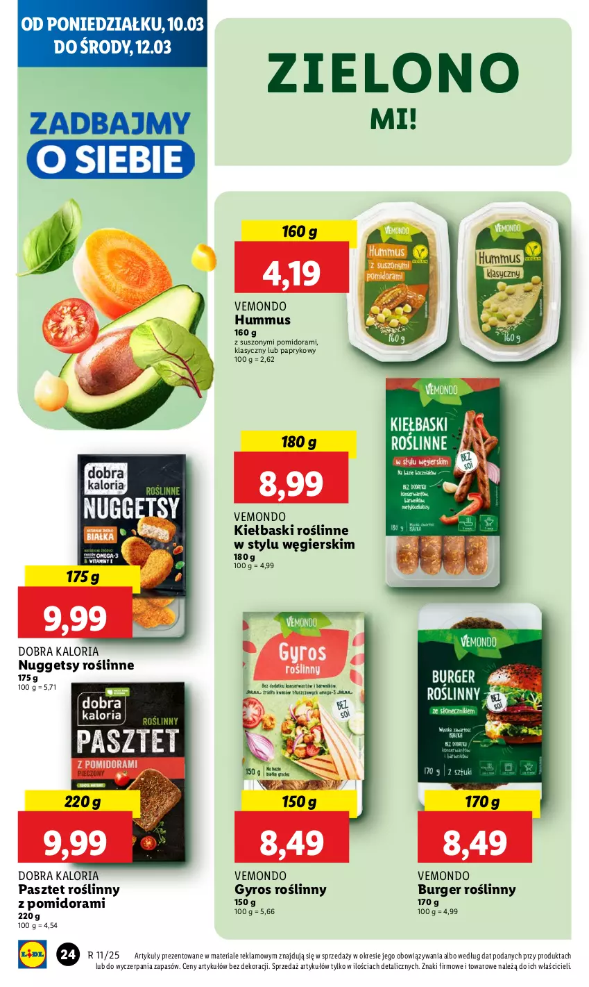 Gazetka promocyjna Lidl - GAZETKA - ważna 10.03 do 12.03.2025 - strona 26 - produkty: Burger, Gyros, Hummus, Mus, Pasztet, Roślinny burger