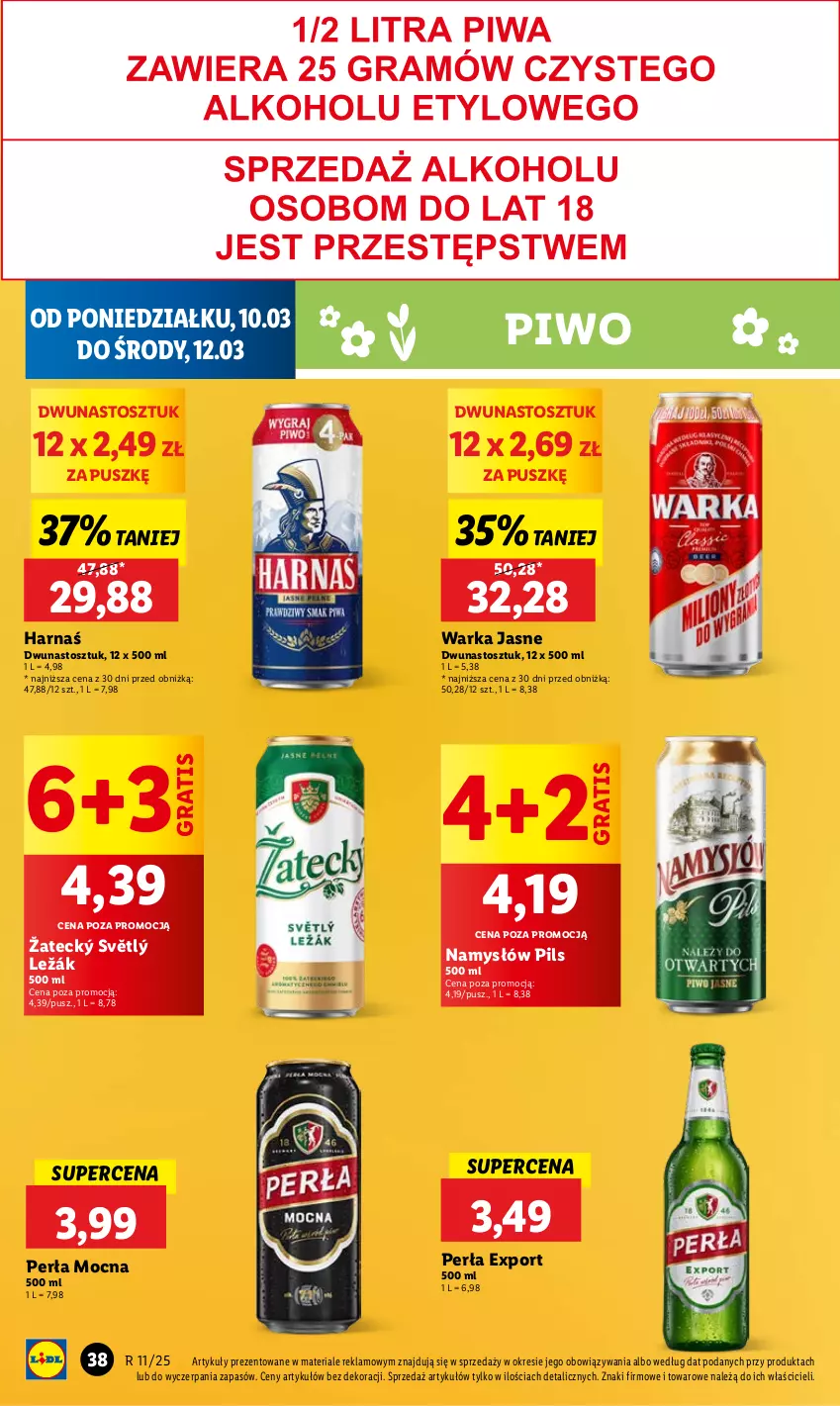 Gazetka promocyjna Lidl - GAZETKA - ważna 10.03 do 12.03.2025 - strona 40 - produkty: Gra, Harnaś, Namysłów, Perła, Piwo, Por, Warka