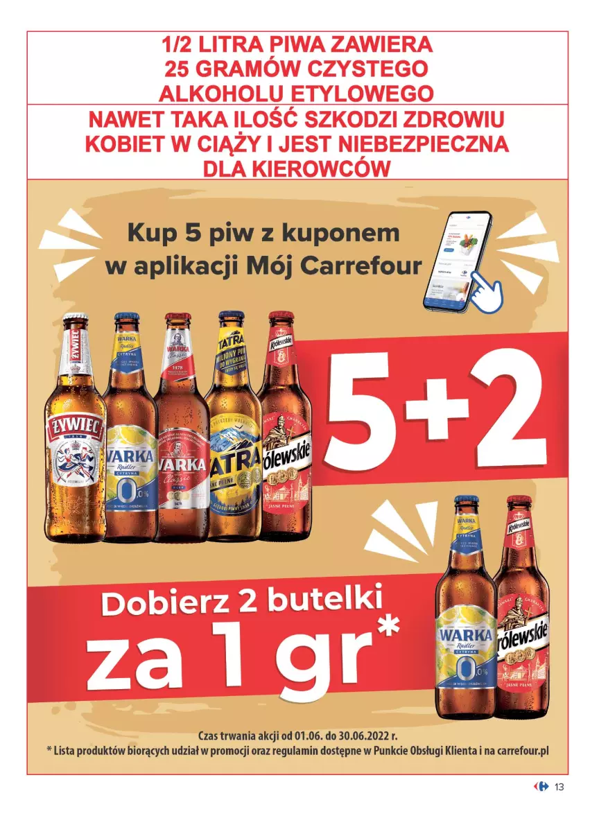 Gazetka promocyjna Carrefour - Gazetka Piwne klasyki - ważna 07.06 do 26.06.2022 - strona 13