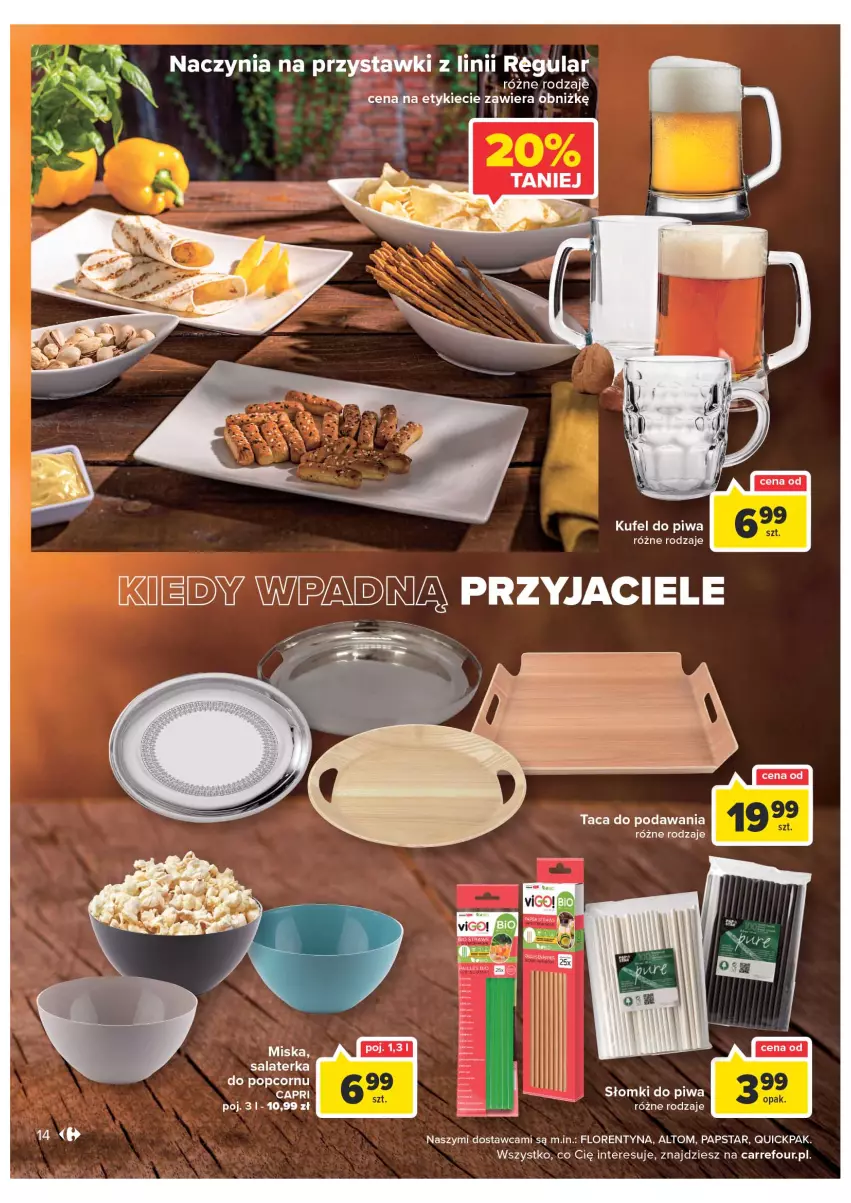 Gazetka promocyjna Carrefour - Gazetka Piwne klasyki - ważna 07.06 do 26.06.2022 - strona 14 - produkty: Miska, Piwa, Popcorn, Salaterka, Taca