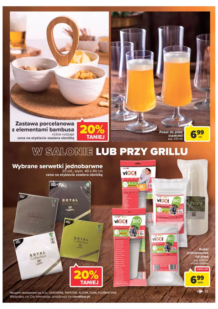 Gazetka promocyjna Carrefour - Gazetka Piwne klasyki - ważna 07.06 do 26.06.2022 - strona 15 - produkty: Grill, Piwa, Por, Ser, Serwetki