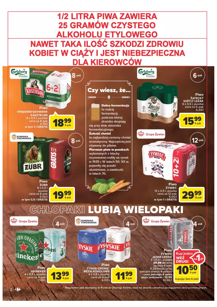 Gazetka promocyjna Carrefour - Gazetka Piwne klasyki - ważna 07.06 do 26.06.2022 - strona 2 - produkty: Drożdże, Gra, Heineken, Kasztelan, Kosz, Piec, Piwa, Piwo, Tyskie