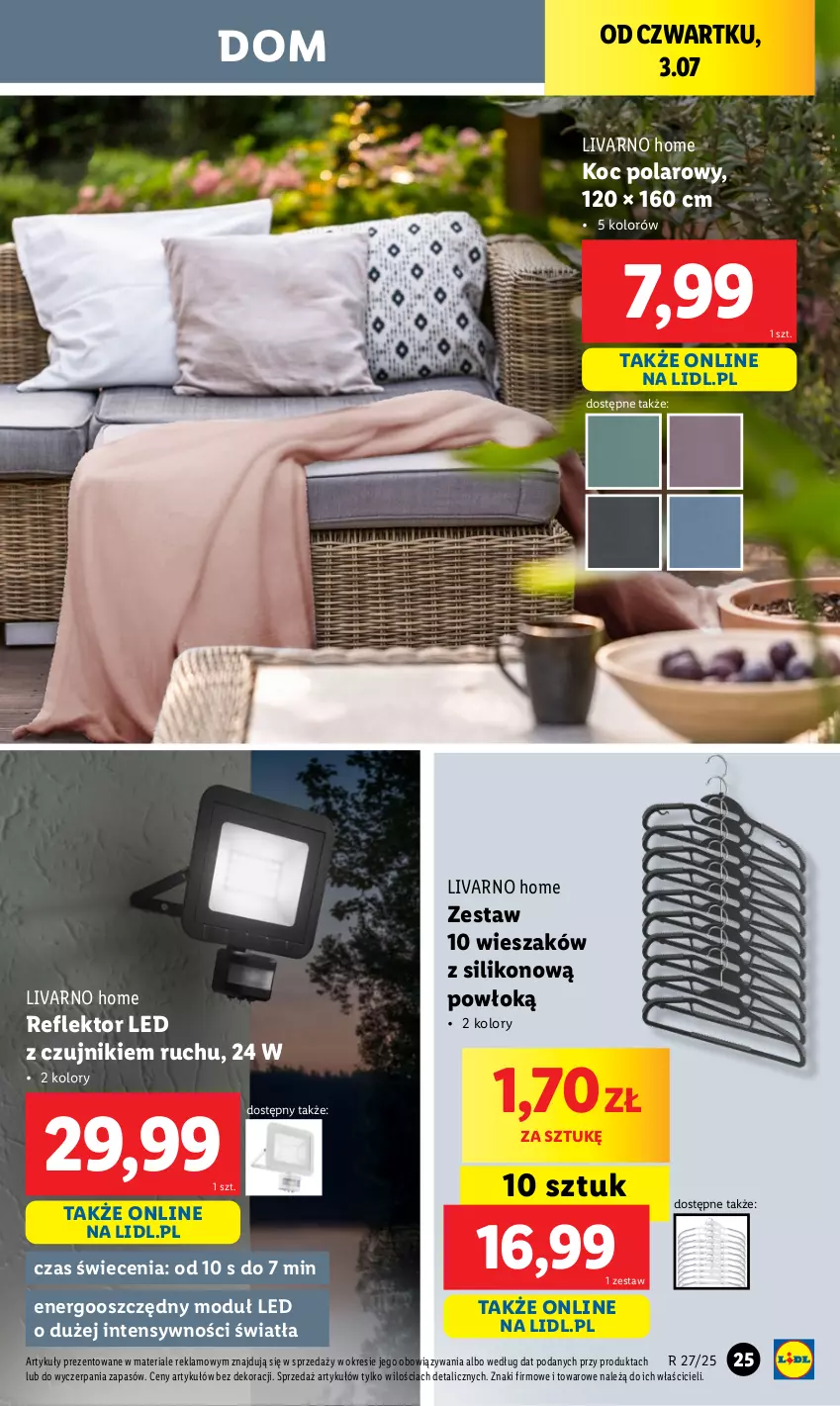 Gazetka promocyjna Lidl - GAZETKA - ważna 30.06 do 05.07.2025 - strona 25 - produkty: Ivar, Koc, Reflektor, Reflektor LED, Wieszak