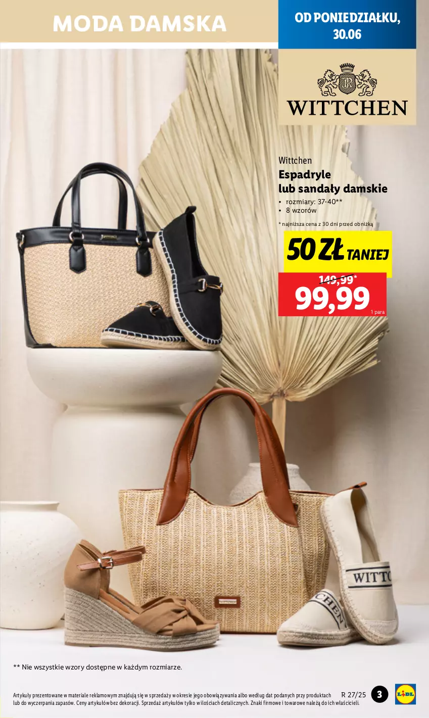 Gazetka promocyjna Lidl - GAZETKA - ważna 30.06 do 05.07.2025 - strona 3 - produkty: Moda, Sandał, Wittchen