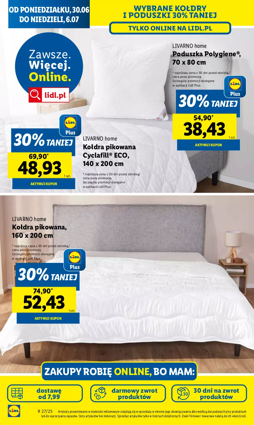 Gazetka promocyjna Lidl - GAZETKA - ważna 30.06 do 05.07.2025 - strona 34 - produkty: Ivar, Kołdra, Poduszka