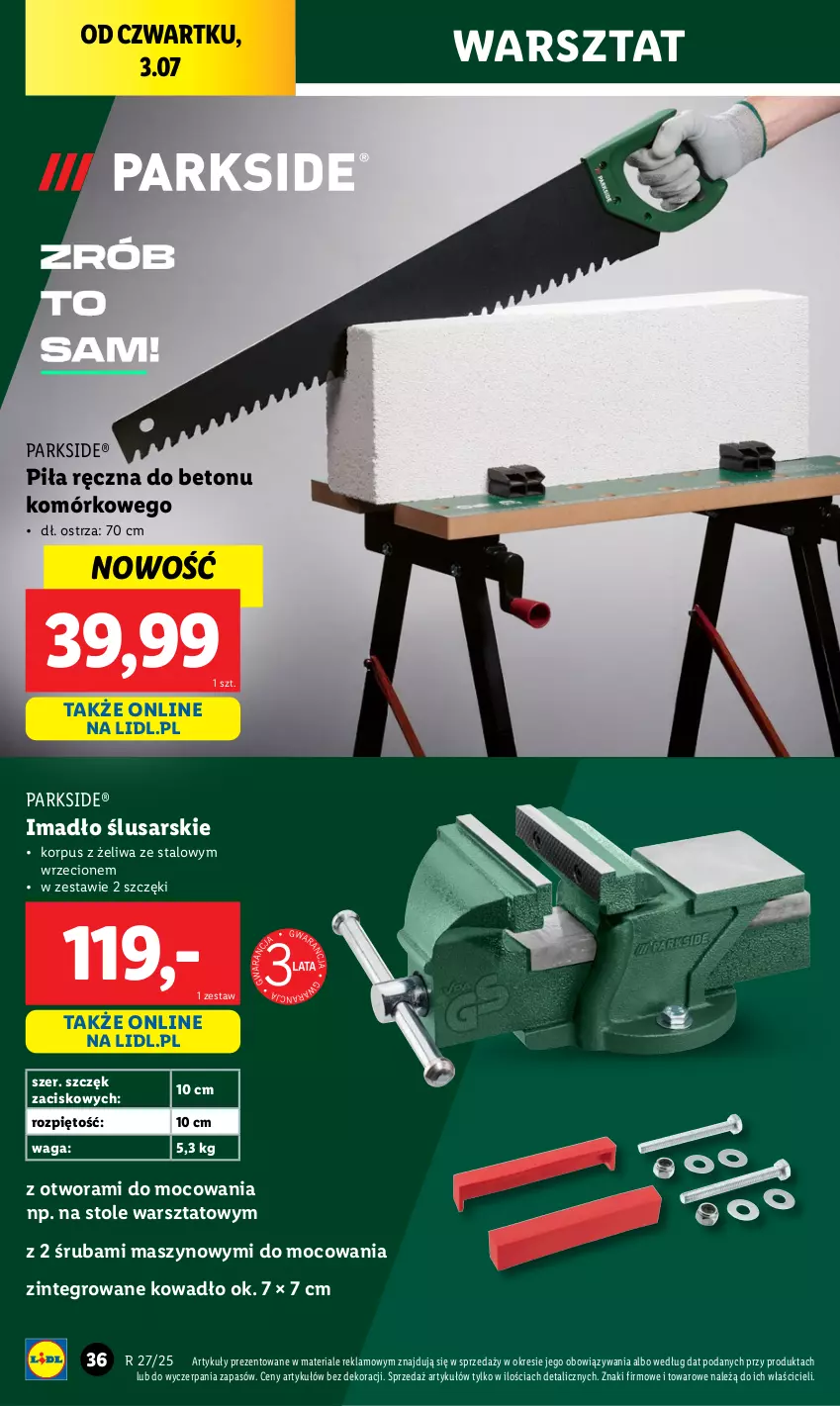 Gazetka promocyjna Lidl - GAZETKA - ważna 30.06 do 05.07.2025 - strona 38 - produkty: Parkside, Waga
