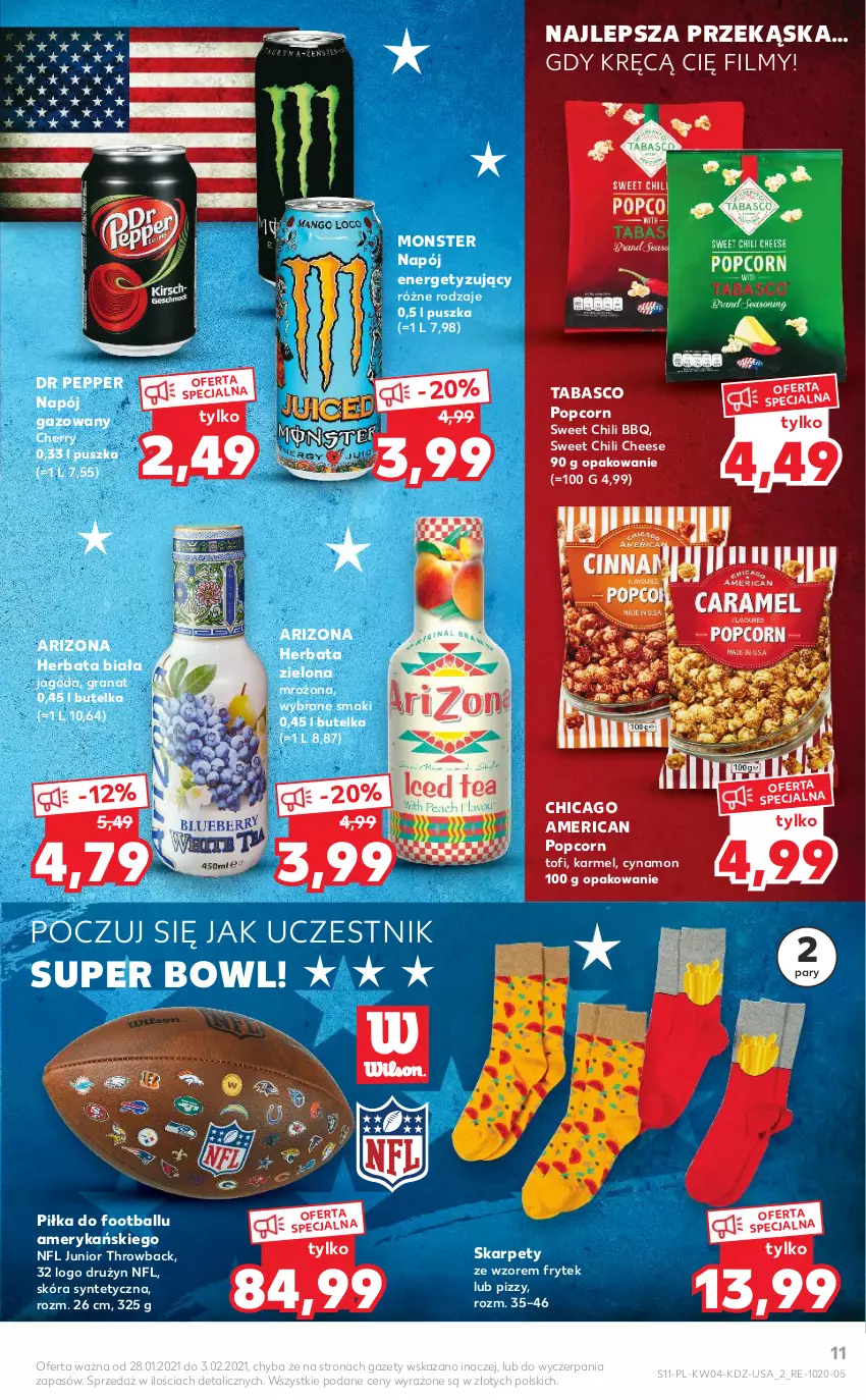 Gazetka promocyjna Kaufland - Tylko Bałwan Przepłaca - ważna 28.01 do 03.02.2021 - strona 11 - produkty: Gra, Granat, Herbata, Karp, Napój, Napój gazowany, Popcorn