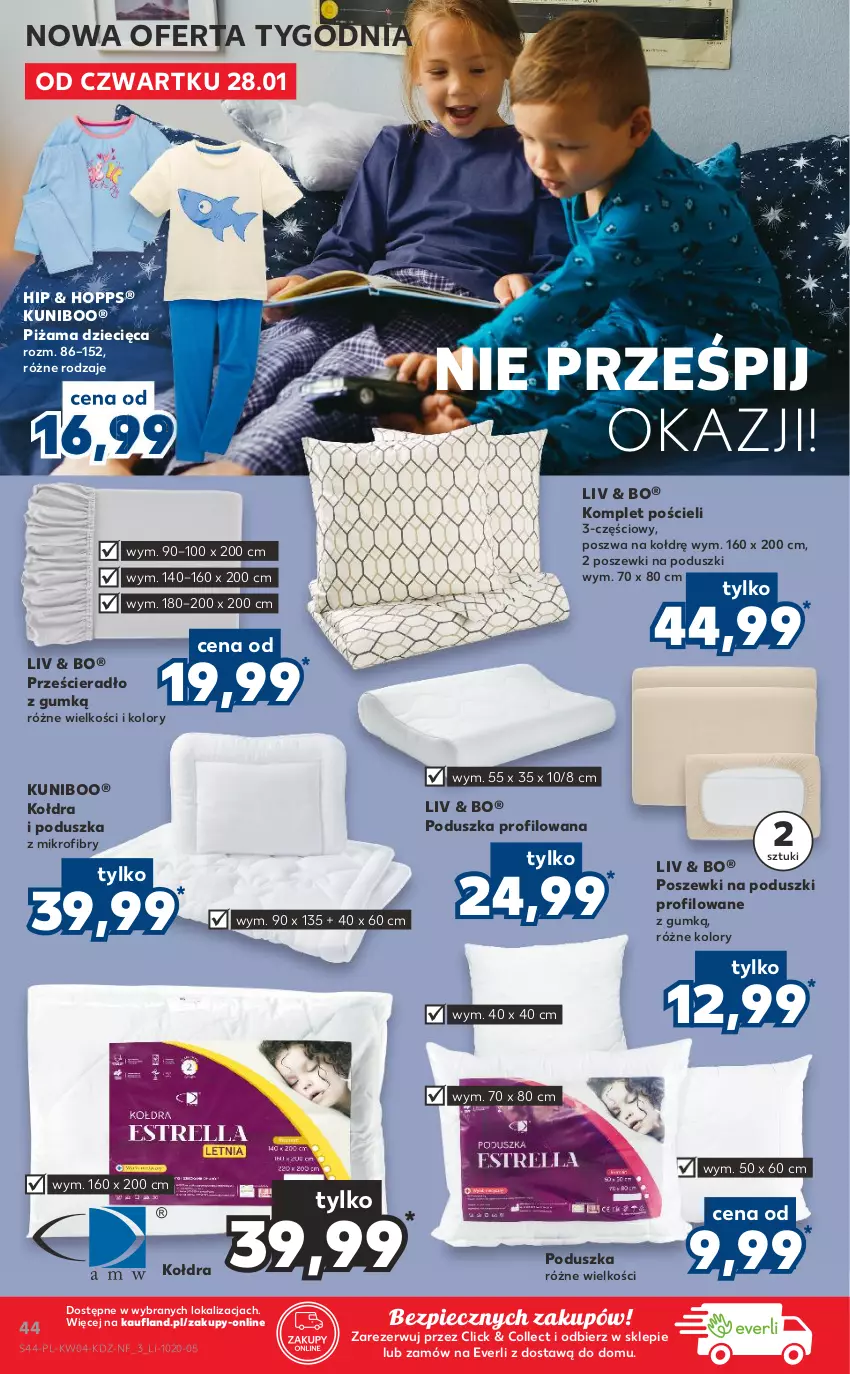 Gazetka promocyjna Kaufland - Tylko Bałwan Przepłaca - ważna 28.01 do 03.02.2021 - strona 44 - produkty: Dzieci, Kołdra, Komplet pościeli, Piec, Piżama, Poduszka, Pościel, Prześcieradło