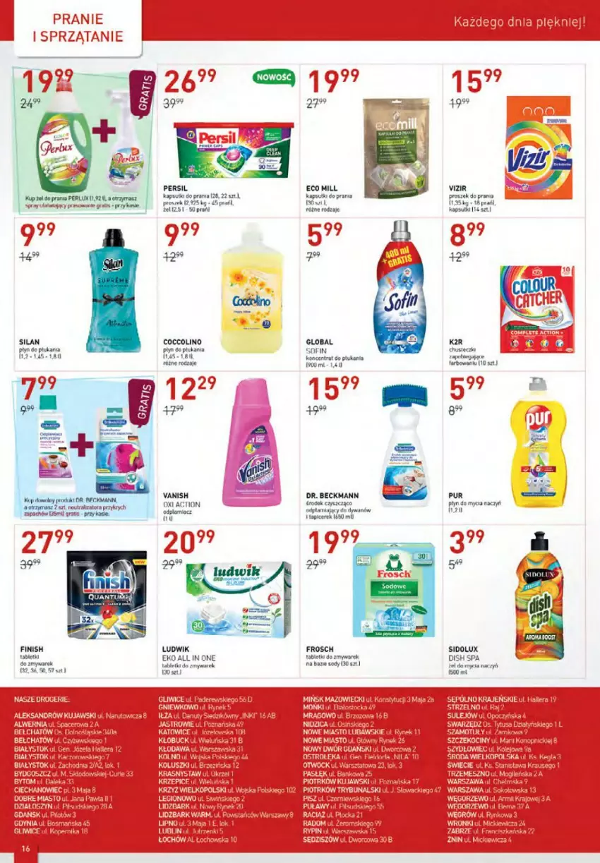 Gazetka promocyjna Drogerie Jawa - ważna 01.07 do 04.08.2021 - strona 16 - produkty: Clin, Coccolino, Fa, Finish, Frosch, Gra, K2, Koc, Ludwik, Persil, Proszek do prania, Ser, Sidolux, Silan, Tablet, Top, Vanish, Vizir