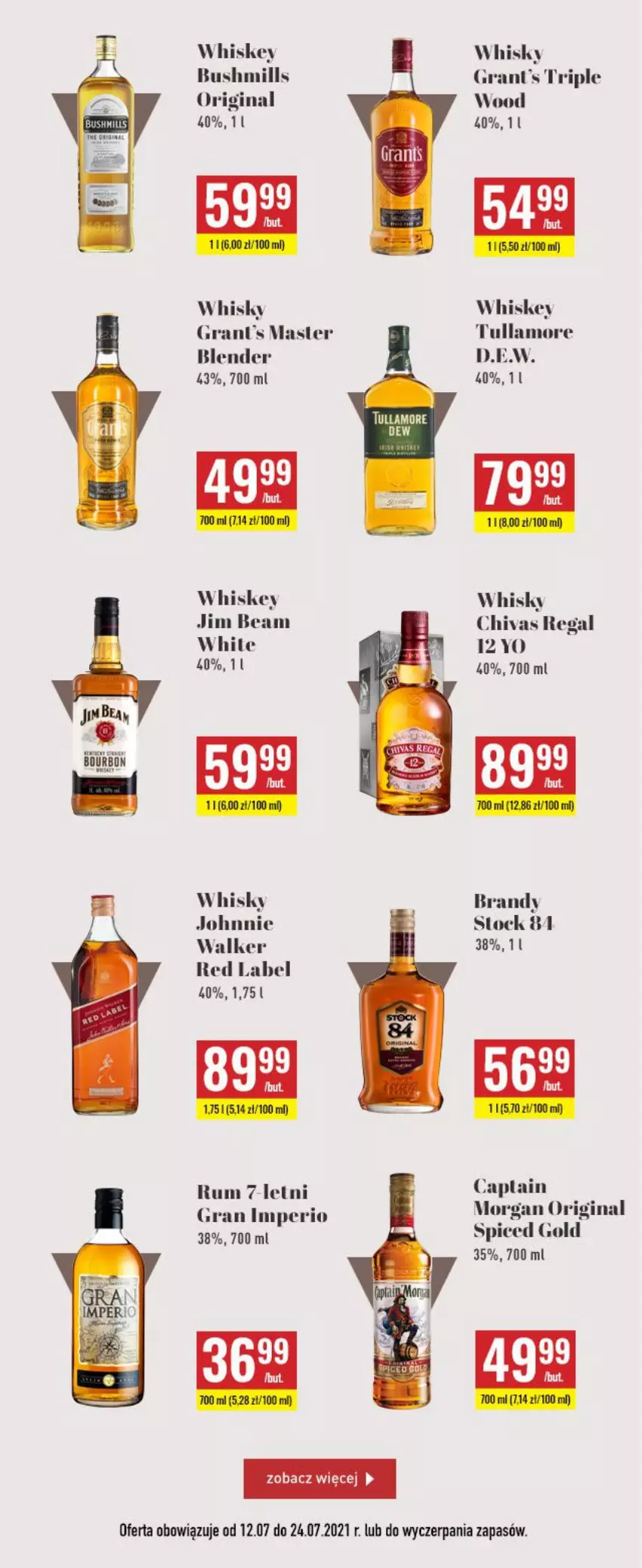 Gazetka promocyjna Biedronka - Czas na Toast - ważna 12.07 do 24.07.2021 - strona 4 - produkty: Blender, Brandy, Bushmills, Captain Morgan, Gin, Gra, Jim Beam, Rum, Stock, Whiskey, Whisky