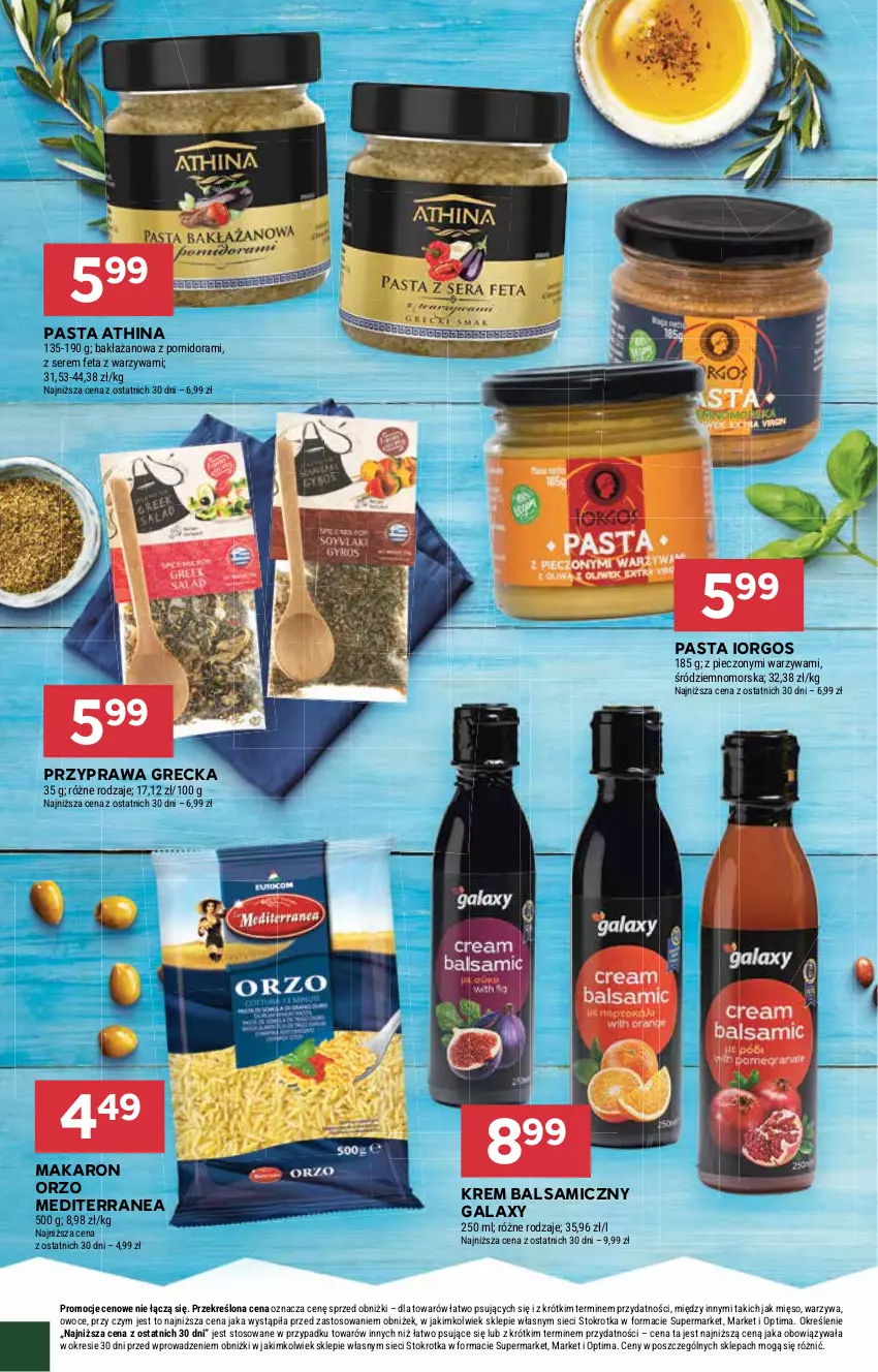 Gazetka promocyjna Stokrotka - Grecja od kuchni - ważna 14.05 do 01.06.2026 - strona 7 - produkty: Feta, Gala, Makaron, Mięso, Optima, Owoce, Piec, Ser, Warzywa