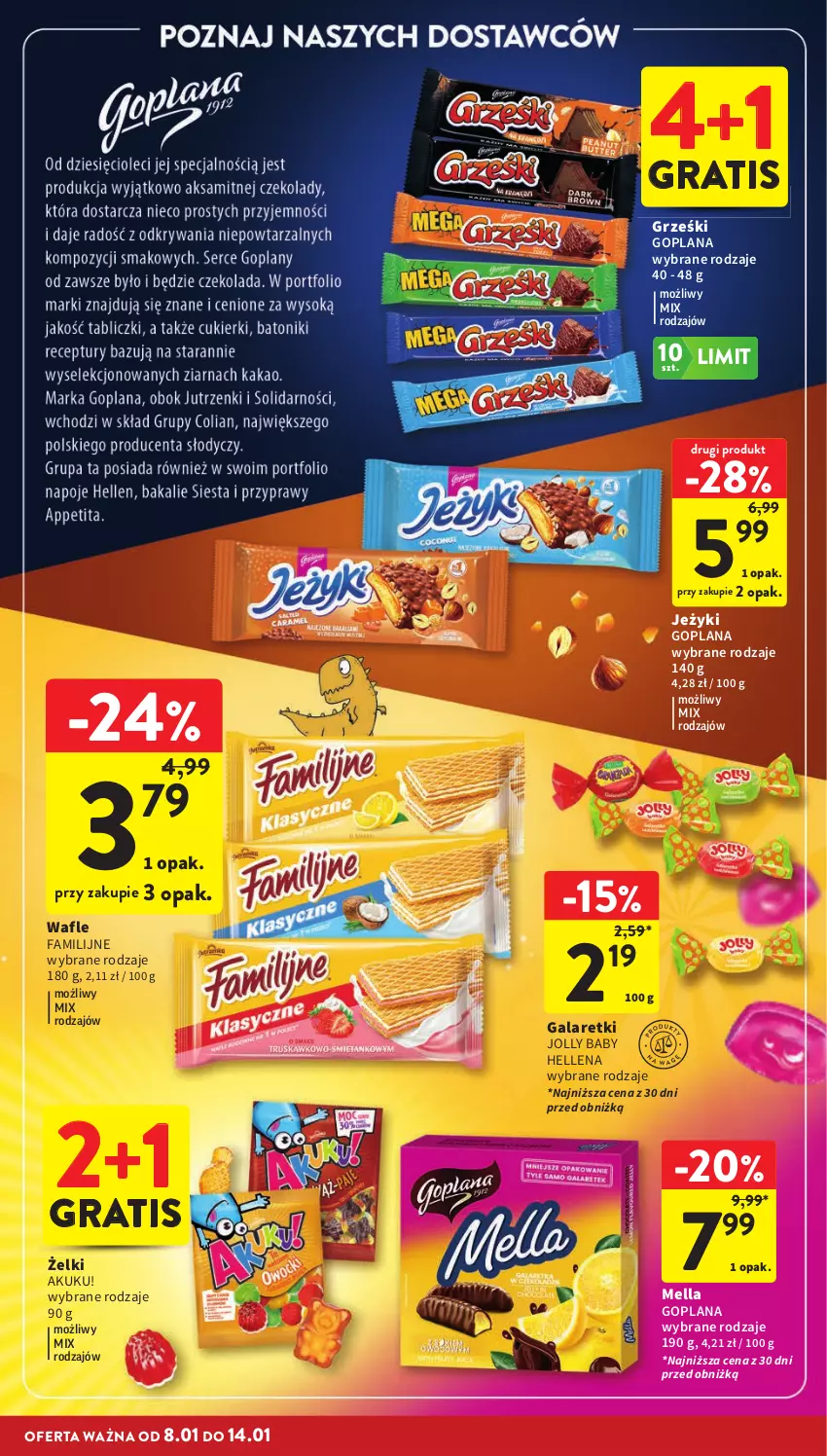 Gazetka promocyjna Intermarche - Gazetka Intermarche - ważna 08.01 do 14.01.2026 - strona 28 - produkty: Fa, Gala, Galaretki, Goplana, Gra, Grześki, Hellena, Jeżyki, LANA, Wafle