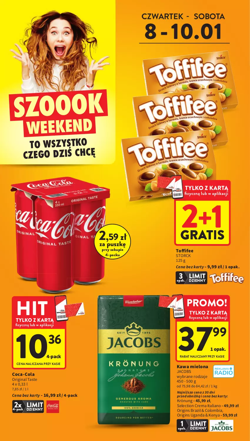 Gazetka promocyjna Intermarche - Gazetka Intermarche - ważna 08.01 do 14.01.2026 - strona 4 - produkty: Coca-Cola, Gin, Gra, Jacobs, Kawa, Kawa mielona