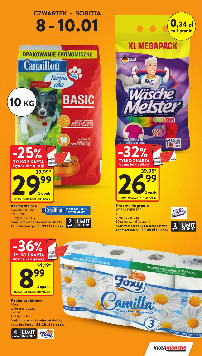 Gazetka promocyjna Intermarche - Gazetka Intermarche - ważna 08.01 do 14.01.2026 - strona 5 - produkty: Canaillou, Foxy, Papier, Papier toaletowy, Proszek do prania