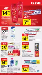 Gazetka promocyjna Intermarche - Gazetka Intermarche - Gazetka - ważna od 14.01 do 14.01.2026 - strona 36 - produkty: Makijaż, Krem do twarzy, Elseve, Por, Corega, Płyn micelarny, Szczoteczka do zębów, Pasta do zębów, Perfecta, Mleczko, Parodontax, Tonik, Szampon, Odżywka, Colgate, Olej, Nivea, Szczoteczka, LG