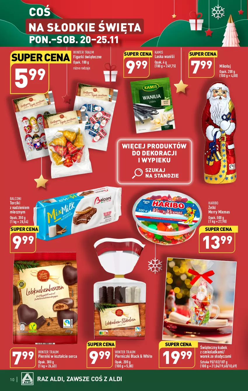 Gazetka promocyjna Aldi - Pełna oferta - ważna 20.11 do 25.11.2023 - strona 10 - produkty: Alcon, Haribo, Kamis, Kubek, Lack, Piernik, Ser