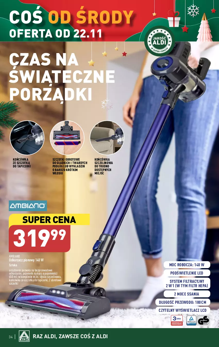 Gazetka promocyjna Aldi - Pełna oferta - ważna 20.11 do 25.11.2023 - strona 34 - produkty: Odkurzacz, Pojemnik, Por