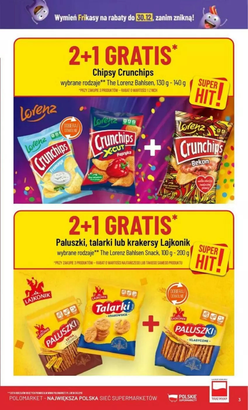 Gazetka promocyjna PoloMarket - ważna 27.12 do 30.12.2023 - strona 23 - produkty: Chipsy, Crunchips, Krakersy, Lajkonik, Lorenz