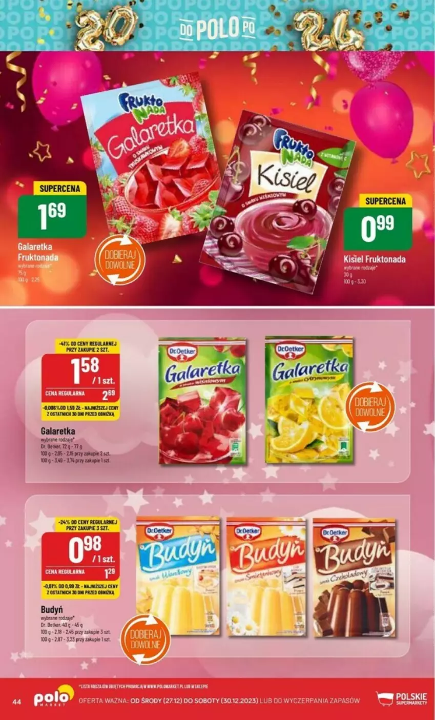 Gazetka promocyjna PoloMarket - ważna 27.12 do 30.12.2023 - strona 39 - produkty: Budyń, Dr. Oetker, Gala, Galaretka