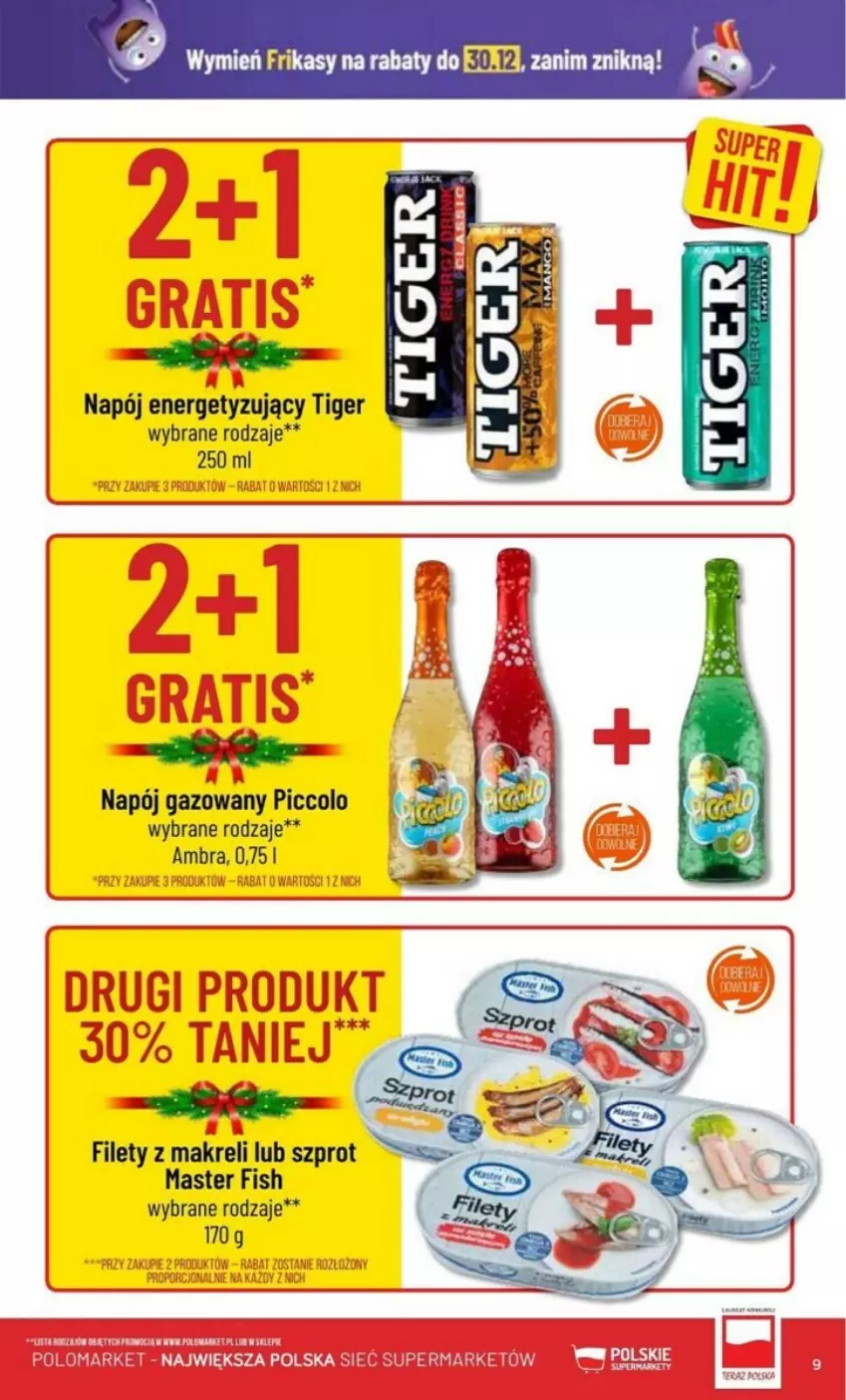 Gazetka promocyjna PoloMarket - ważna 27.12 do 30.12.2023 - strona 64 - produkty: Napój, Napój gazowany, Szprot, Tiger