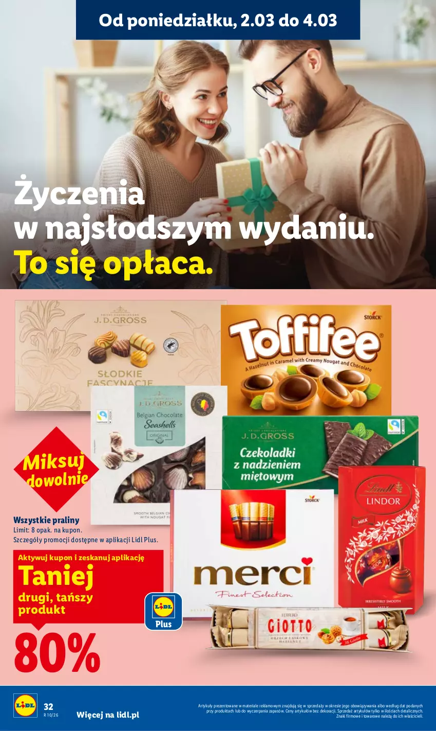 Gazetka promocyjna Lidl - Oferta ważna od 2.03 do 4.03 - ważna 02.03 do 04.03.2026 - strona 32 - produkty: Praliny