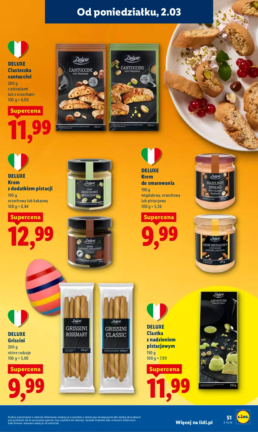 Gazetka promocyjna Lidl - Oferta ważna od 2.03 do 4.03 - ważna 02.03 do 04.03.2026 - strona 51 - produkty: Ciastka, Grissini, Kakao