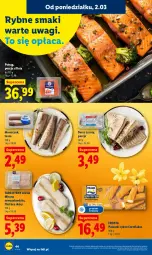 Gazetka promocyjna Lidl - Oferta ważna od 2.03 do 4.03 - Gazetka - ważna od 04.03 do 04.03.2026 - strona 44 - produkty: Frosta, Por, Miruna, Paluszki rybne, Tusz, Pstrąg, Dorsz, Wagi