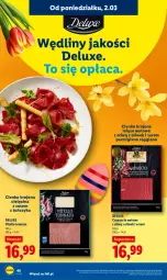 Gazetka promocyjna Lidl - Oferta ważna od 2.03 do 4.03 - Gazetka - ważna od 04.03 do 04.03.2026 - strona 46 - produkty: Mięso wołowe, Sos, Ser, Carpaccio, Tuńczyk, Mięso