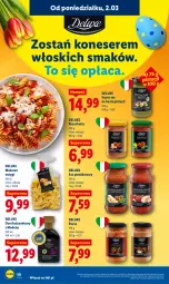 Gazetka promocyjna Lidl - Oferta ważna od 2.03 do 4.03 - Gazetka - ważna od 04.03 do 04.03.2026 - strona 50 - produkty: Makaron, Sos, Ser, Ocet balsamiczny, Sos pomidorowy, Pesto, Ocet