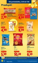 Gazetka promocyjna Lidl - Oferta ważna od 2.03 do 4.03 - Gazetka - ważna od 04.03 do 04.03.2026 - strona 64 - produkty: Hummus, Mus, Chipsy, Tortilla, Croissant, Daktyle, Lorenz, Lay’s, Krakersy