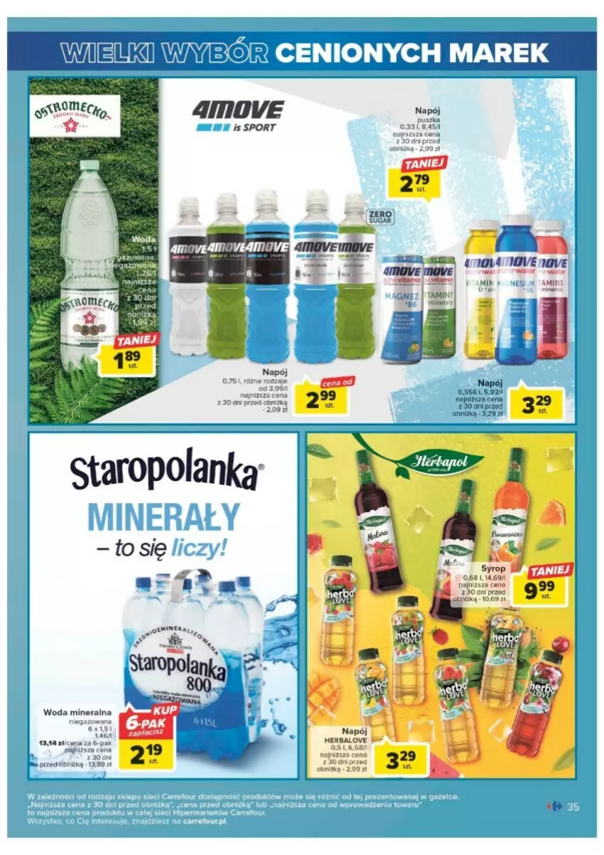 Gazetka promocyjna Carrefour - ważna 01.08 do 12.08.2023 - strona 29 - produkty: Altra, Napój, Por, Sport, Tran, Woda, Woda mineralna