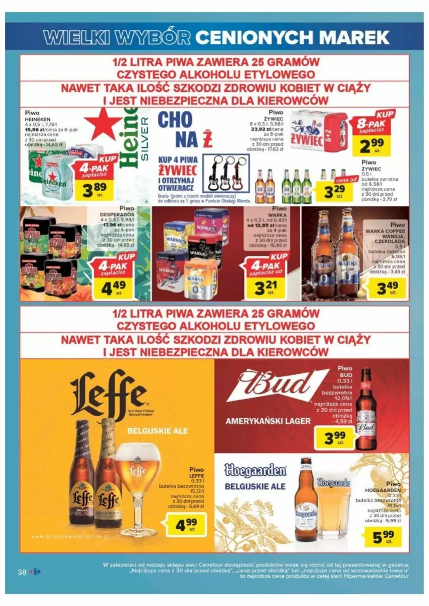 Gazetka promocyjna Carrefour - ważna 01.08 do 12.08.2023 - strona 32 - produkty: BIC, Czekolada, Desperados, Gra, Otwieracz, Piec, Piwa, Piwo, Warka