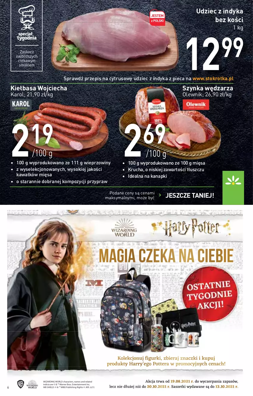 Gazetka promocyjna Stokrotka - Supermarket - ważna 07.10 do 13.10.2021 - strona 6 - produkty: Kawa, Kiełbasa, Olewnik, Piec, Sok, Szynka, Udziec z indyka