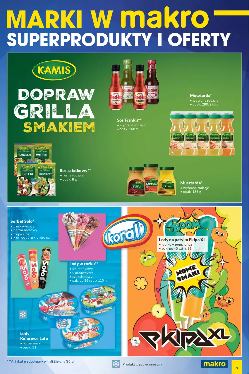 Gazetka promocyjna Makro - [Oferta specjalna] Marki w MAKRO - ważna 04.05 do 16.05.2022 - strona 5 - produkty: Grill, Lody, Mus, Musztarda, Sałat, Sos