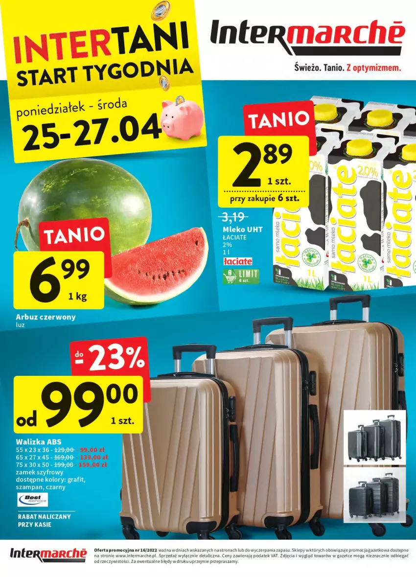 Gazetka promocyjna Intermarche - ważna 20.04 do 27.04.2022 - strona 40 - produkty: Arbuz, Gra, Mleko, Walizka