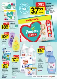 Gazetka promocyjna Intermarche - Gazetka - ważna od 27.04 do 27.04.2022 - strona 29 - produkty: Płyn do prania, Johnson's, Pampers, Lovela, Proszek do prania, Szczoteczka do zębów, Pasta do zębów, Odplamiacz, Johnson's Baby, Płyn do płukania, Chusteczki, Kapsułki do prania, Szczoteczka