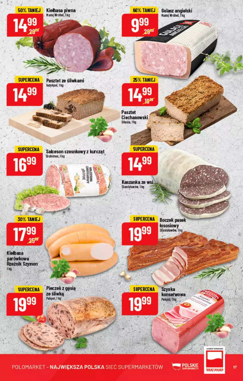 Gazetka promocyjna PoloMarket - Gazetka pomocyjna - ważna 26.10 do 31.10.2022 - strona 17 - produkty: Drobimex, Kiełbasa, Kiełbasa piwna, Madej Wróbel, Pasztet, Salceson