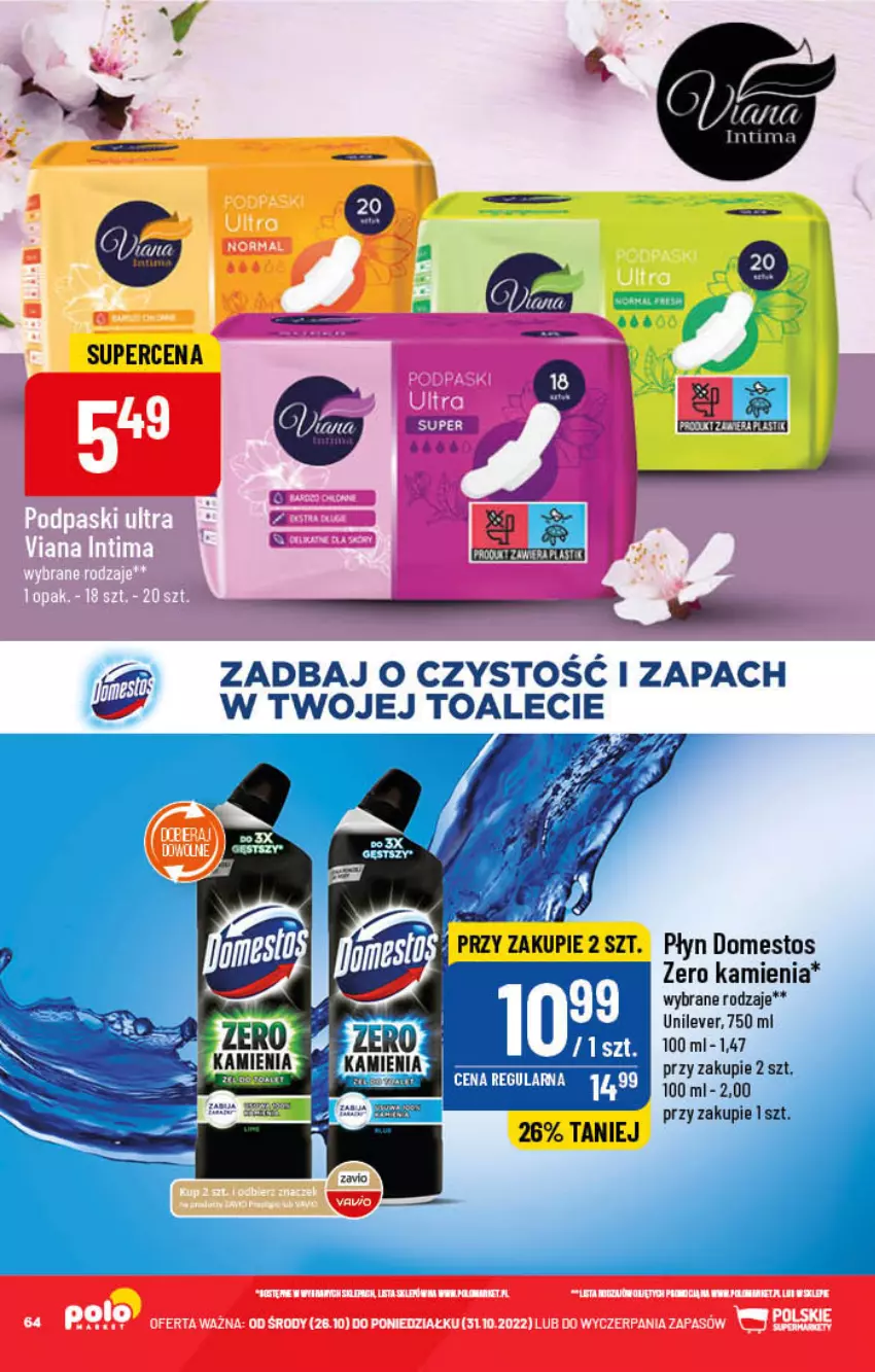 Gazetka promocyjna PoloMarket - Gazetka pomocyjna - ważna 26.10 do 31.10.2022 - strona 64 - produkty: Domestos, Fa