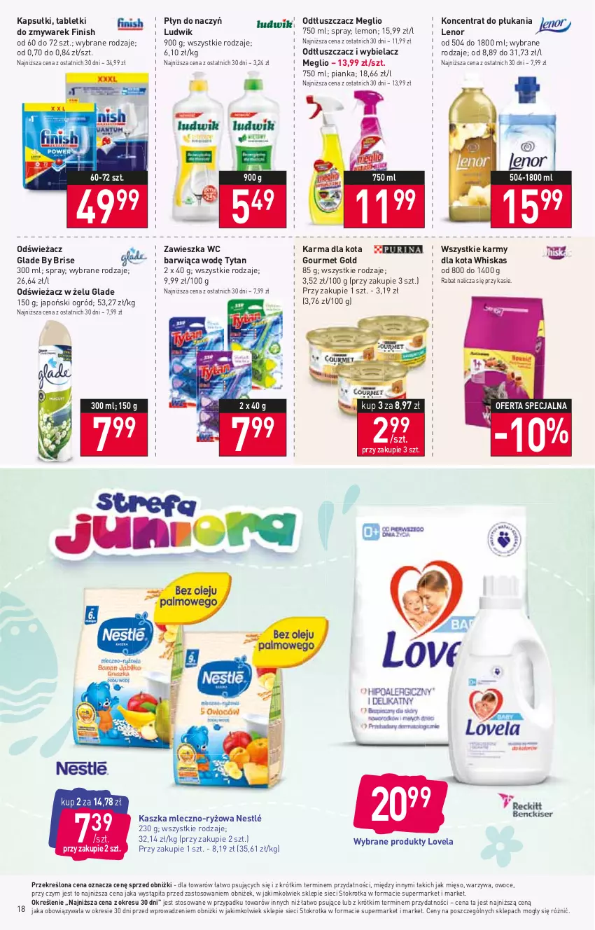 Gazetka promocyjna Stokrotka - Supermarket - ważna 23.03 do 29.03.2023 - strona 18 - produkty: Finish, Gourmet Gold, Lenor, Lovela, Ludwik, Mięso, Nestlé, Odtłuszczacz, Ogród, Owoce, Ryż, Tablet, Tytan, Warzywa, Whiskas