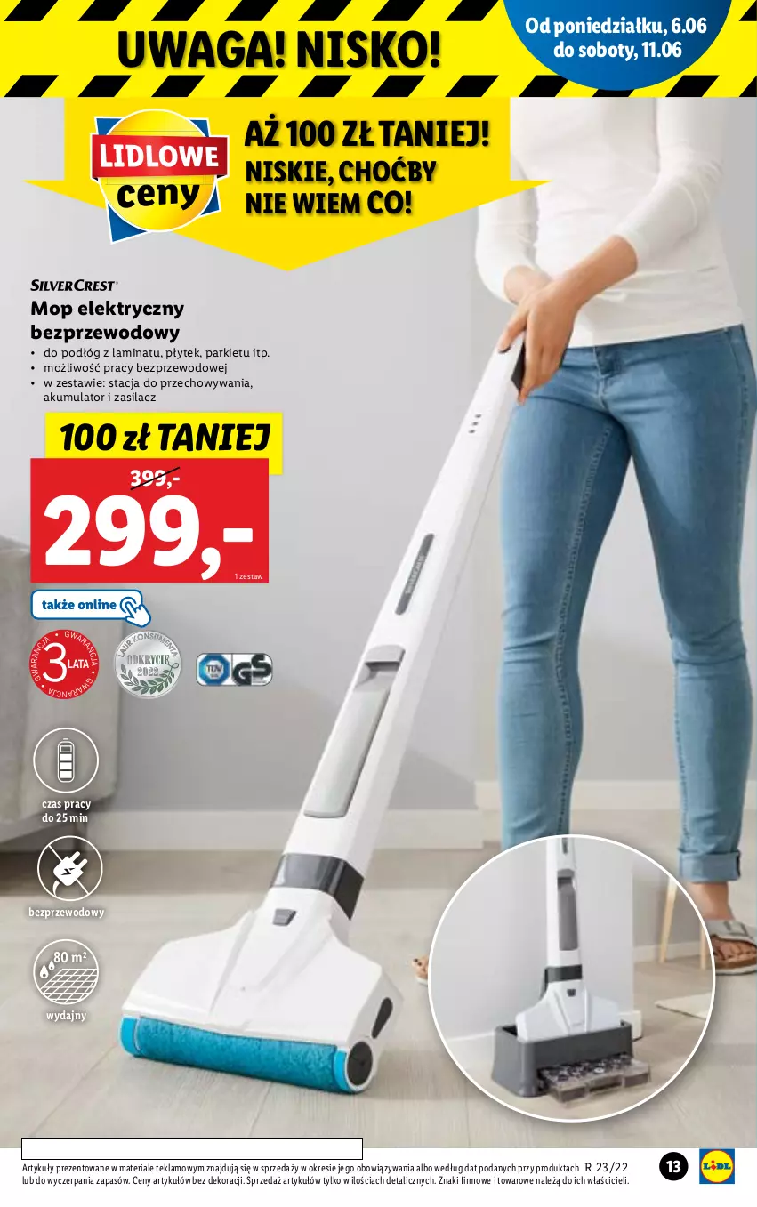 Gazetka promocyjna Lidl - GAZETKA - ważna 06.06 do 11.06.2022 - strona 13 - produkty: Akumulator, Mop, Waga