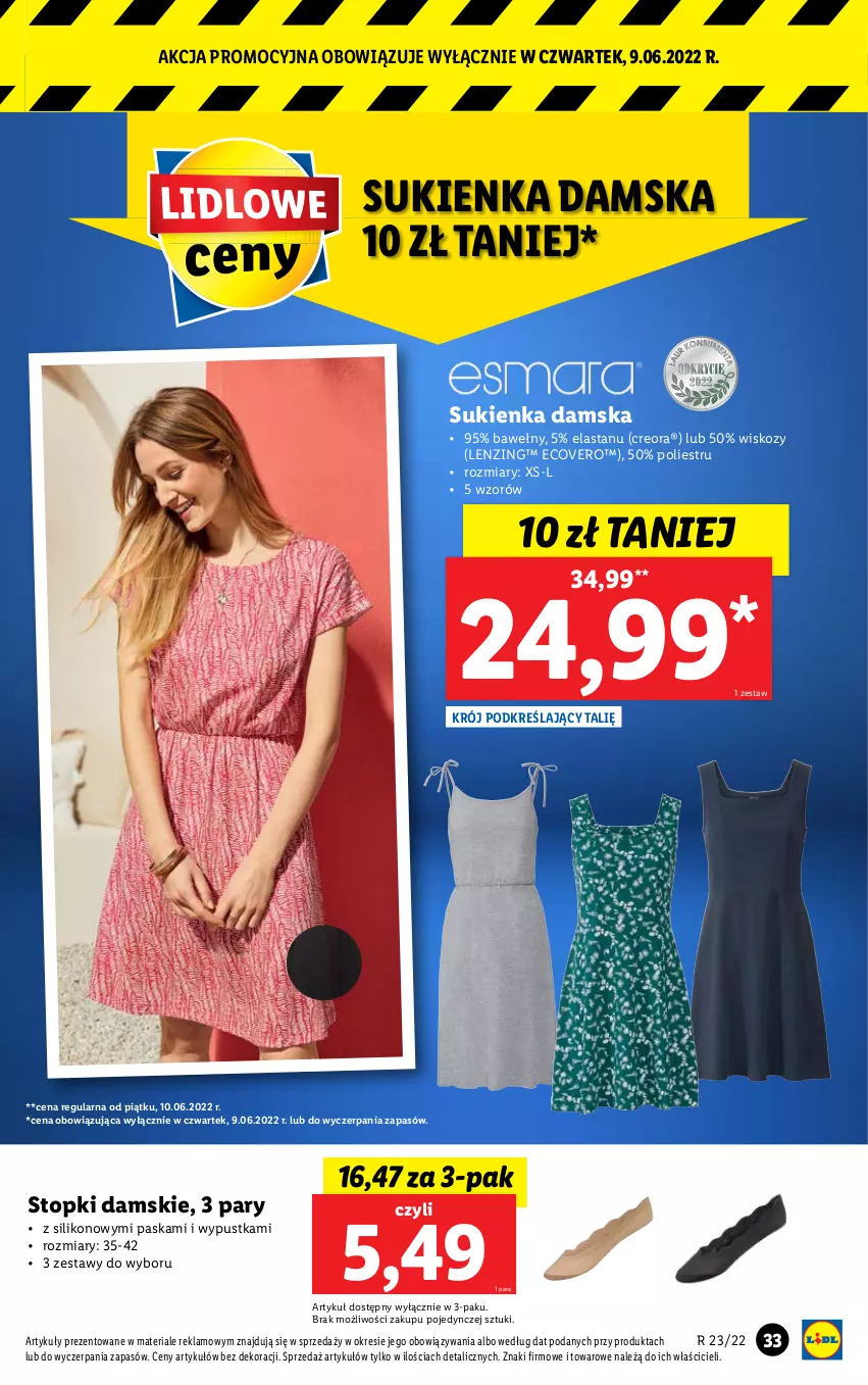 Gazetka promocyjna Lidl - GAZETKA - ważna 06.06 do 11.06.2022 - strona 33 - produkty: Sukienka, Top