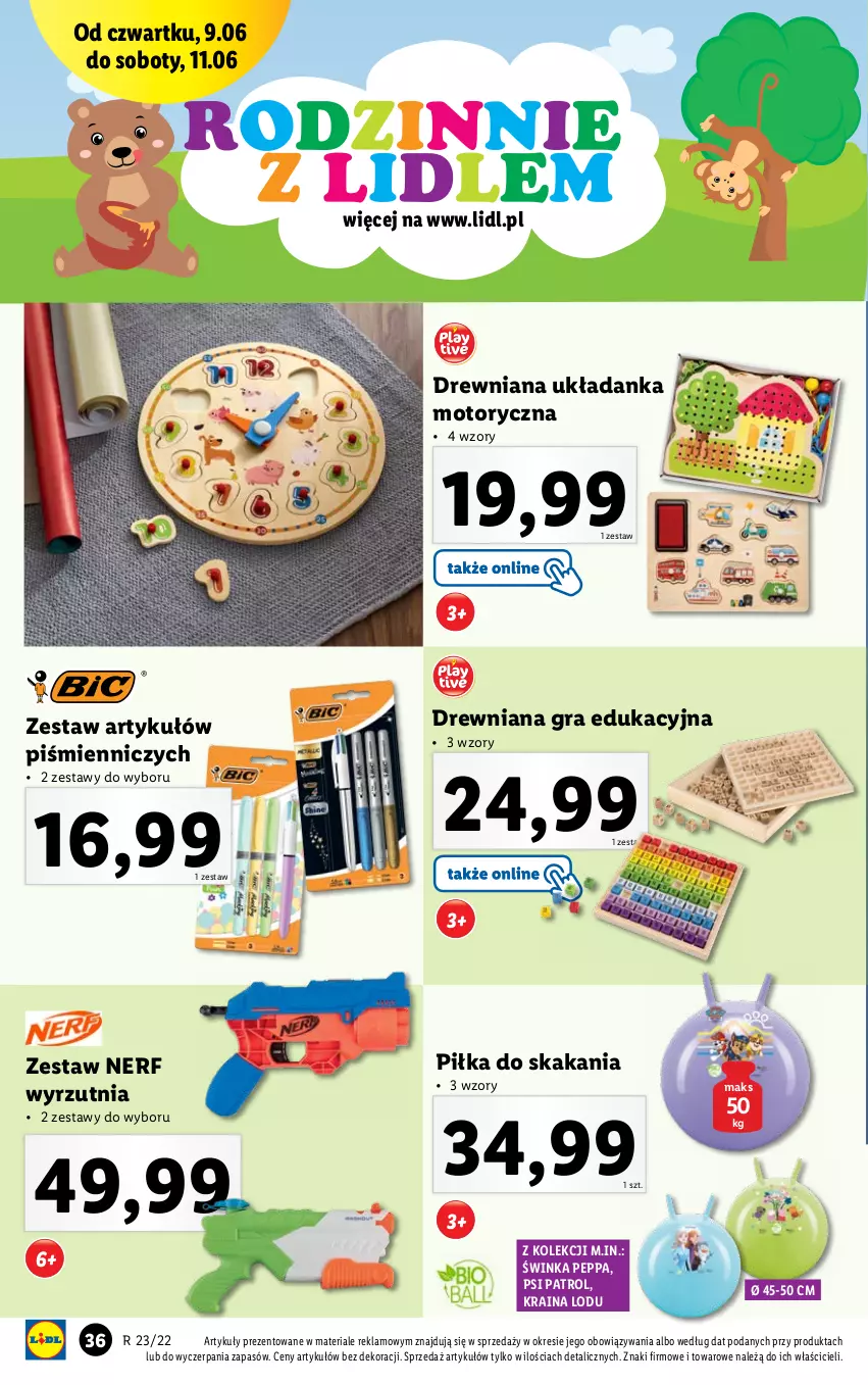 Gazetka promocyjna Lidl - GAZETKA - ważna 06.06 do 11.06.2022 - strona 38 - produkty: Gra, Inka, Nerf, Psi Patrol, Układanka, Wyrzutnia