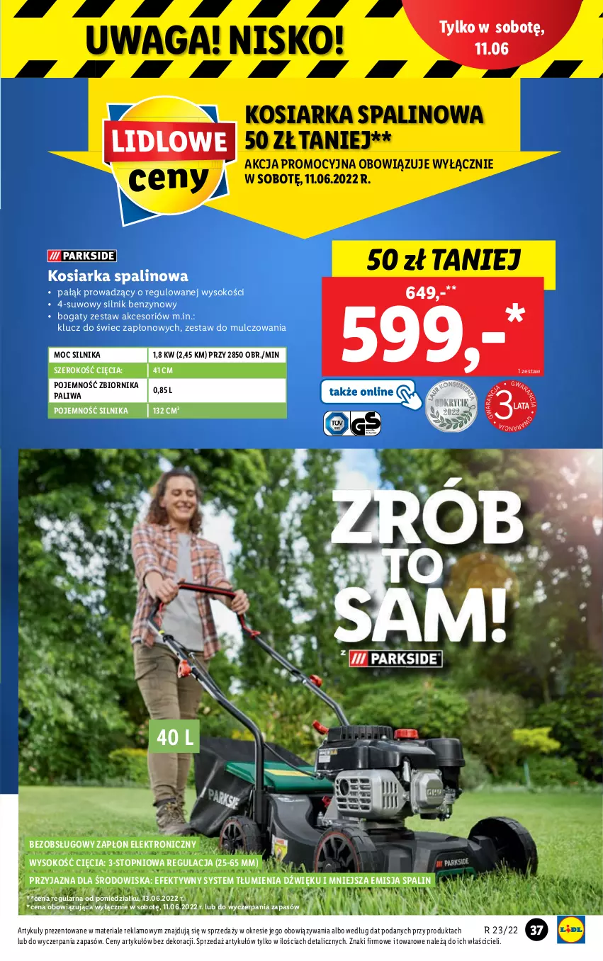 Gazetka promocyjna Lidl - GAZETKA - ważna 06.06 do 11.06.2022 - strona 39 - produkty: Kosiarka, Sok, Top, Waga