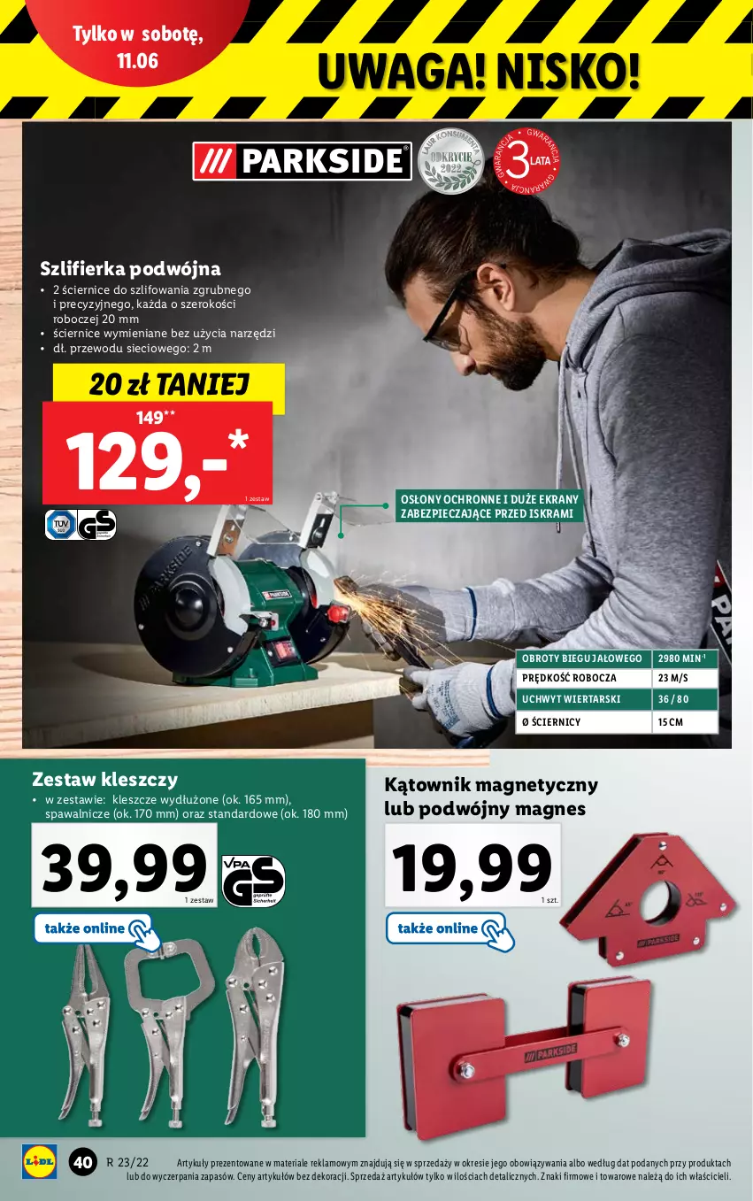 Gazetka promocyjna Lidl - GAZETKA - ważna 06.06 do 11.06.2022 - strona 42 - produkty: Ekrany, Piec, Szlifierka, Waga