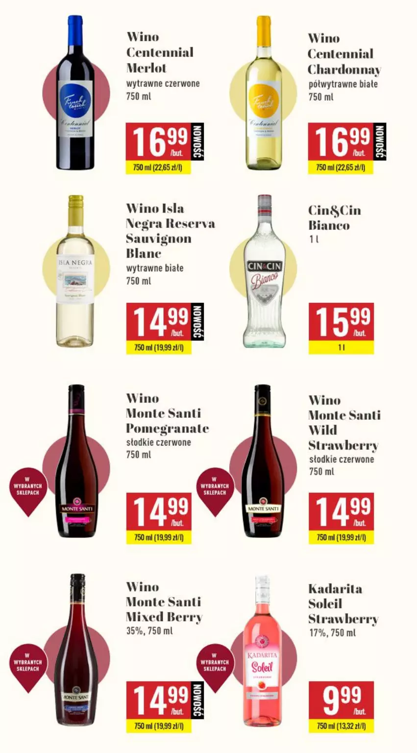 Gazetka promocyjna Biedronka - Czas na Toast 11 Październik - ważna 11.10 do 23.10.2021 - strona 2 - produkty: Chardonnay, Gra, Isla, Merlot, Monte, Monte Santi, Ser, Wino