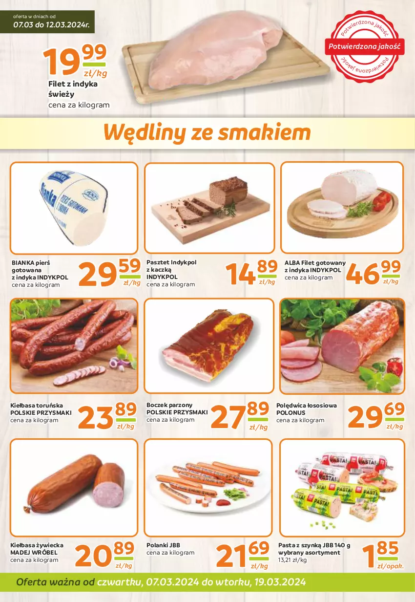 Gazetka promocyjna Gama - Gazetka Gama - ważna 07.03 do 19.03.2024 - strona 2 - produkty: Bianka, Boczek, Gra, Kiełbasa, Lanki, Madej Wróbel, Pasztet, Polędwica, Przysmaki, Sos