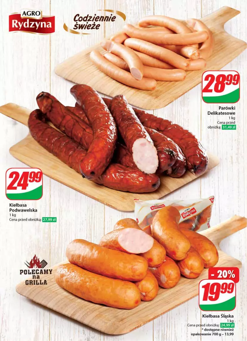 Gazetka promocyjna Dino - Gazetka 29 / 2024 - ważna 17.07 do 23.07.2024 - strona 30 - produkty: Grill, Kiełbasa, Kiełbasa podwawelska, Kiełbasa śląska, Parówki, Wawel