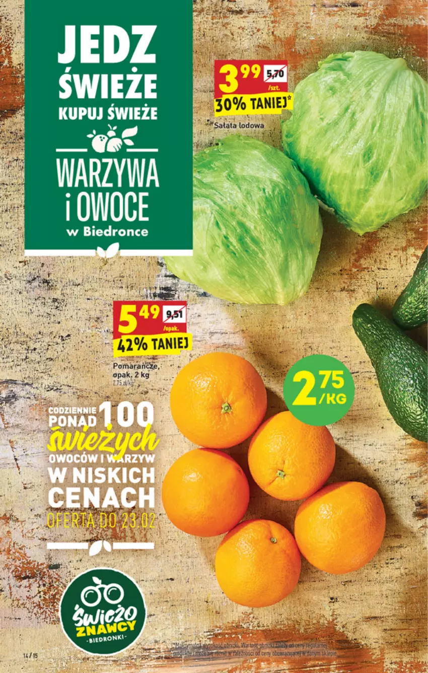 Gazetka promocyjna Biedronka - W tym tygodniu - ważna 21.02 do 26.02.2022 - strona 14 - produkty: Dron, Fa, Owoce, Warzywa, Warzywa i owoce