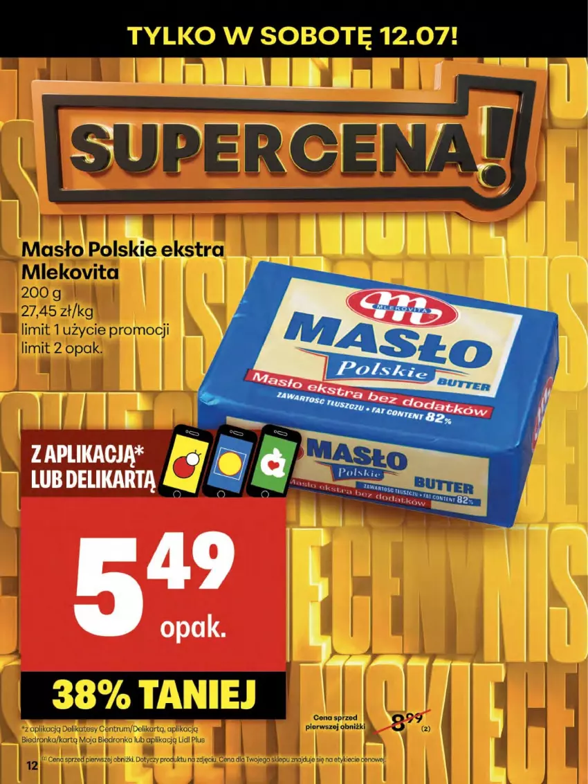 Gazetka promocyjna Delikatesy Centrum - Franczyza DC28 Czwartek - ważna 10.07 do 16.07.2025 - strona 12 - produkty: Bell, Masło